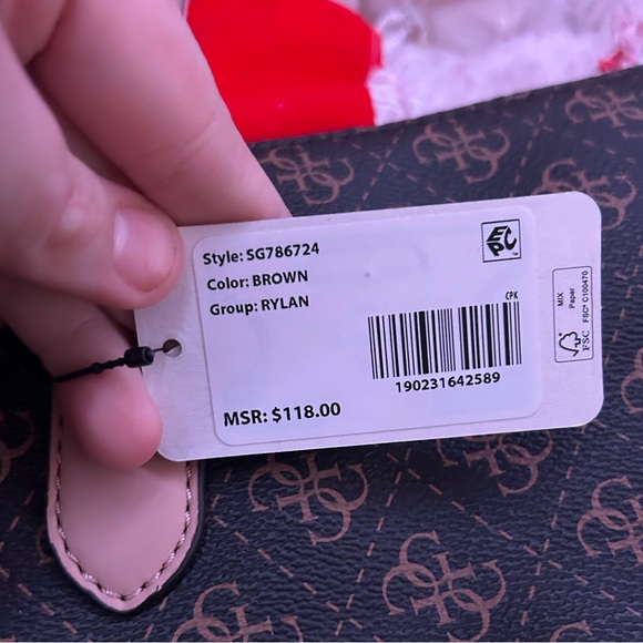 Rylan Monogram, Guess Top Zip Tote - Picture 11 of 11